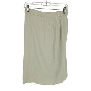 Escada by margaretha Ley womens 38 US 8 Med green skirt wool silk blend FLAWED